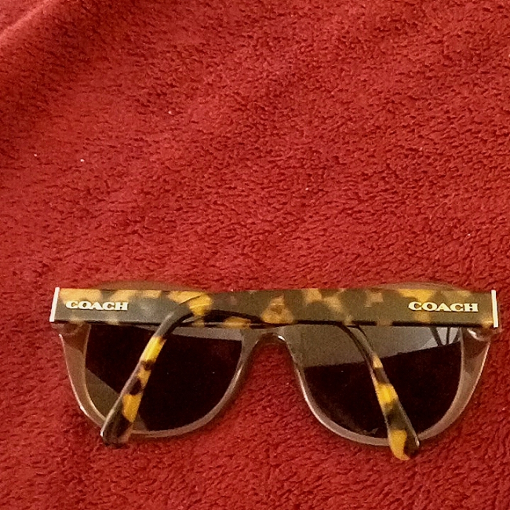 Coach Sunglasses Never Worn Brown with Leopard back and Sides